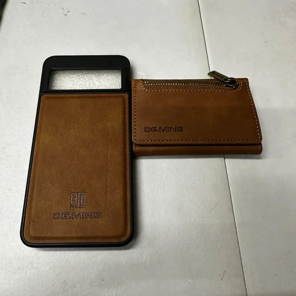 DG.MING M5 For Pixel‎ 8 Pro Magnetic Detachable Zipper Wallet Case RFID Blocking